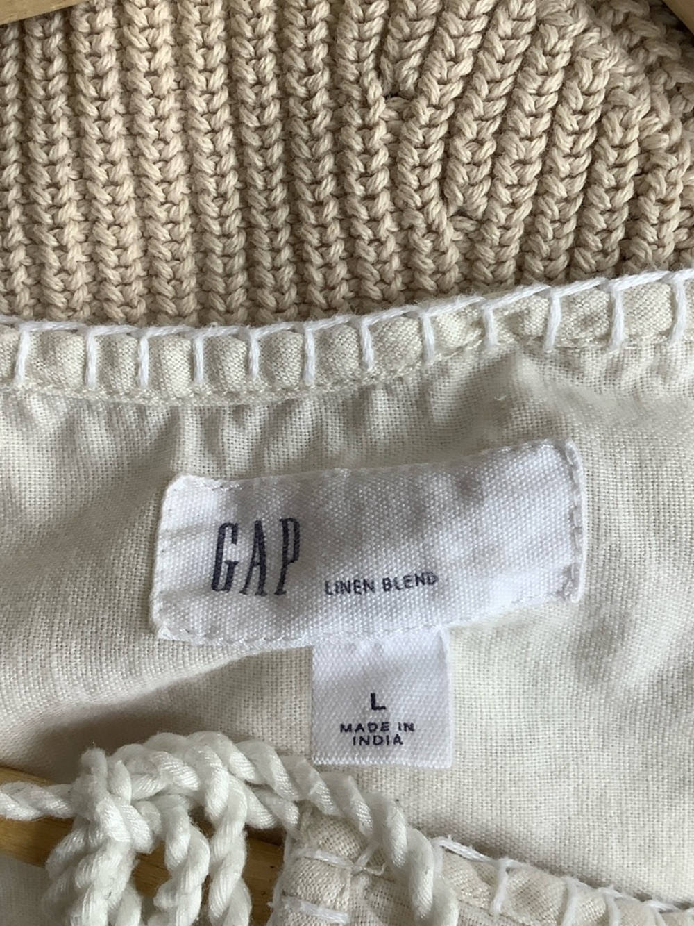 Women's Cream Embroidered Peasant Blouse - Picture 6 of 6